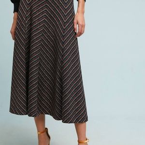 Anthropologie "Maeve" Chevron Shine Skirt (S)